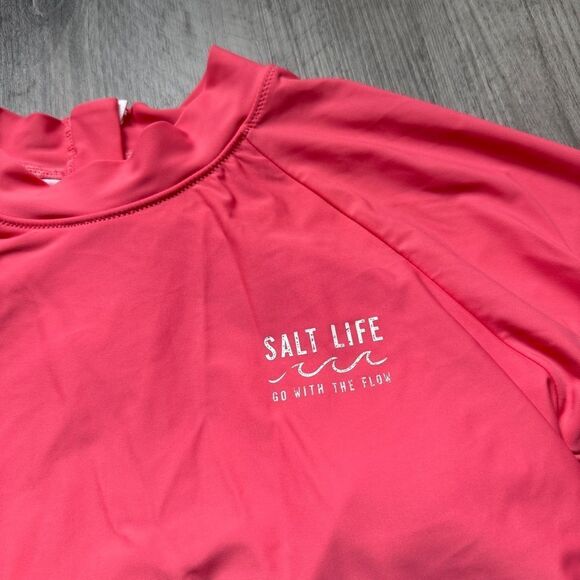 Salt Life Rash Guard Swim Top Cropped Long Sleeve Shirt - Picture 3 of 9